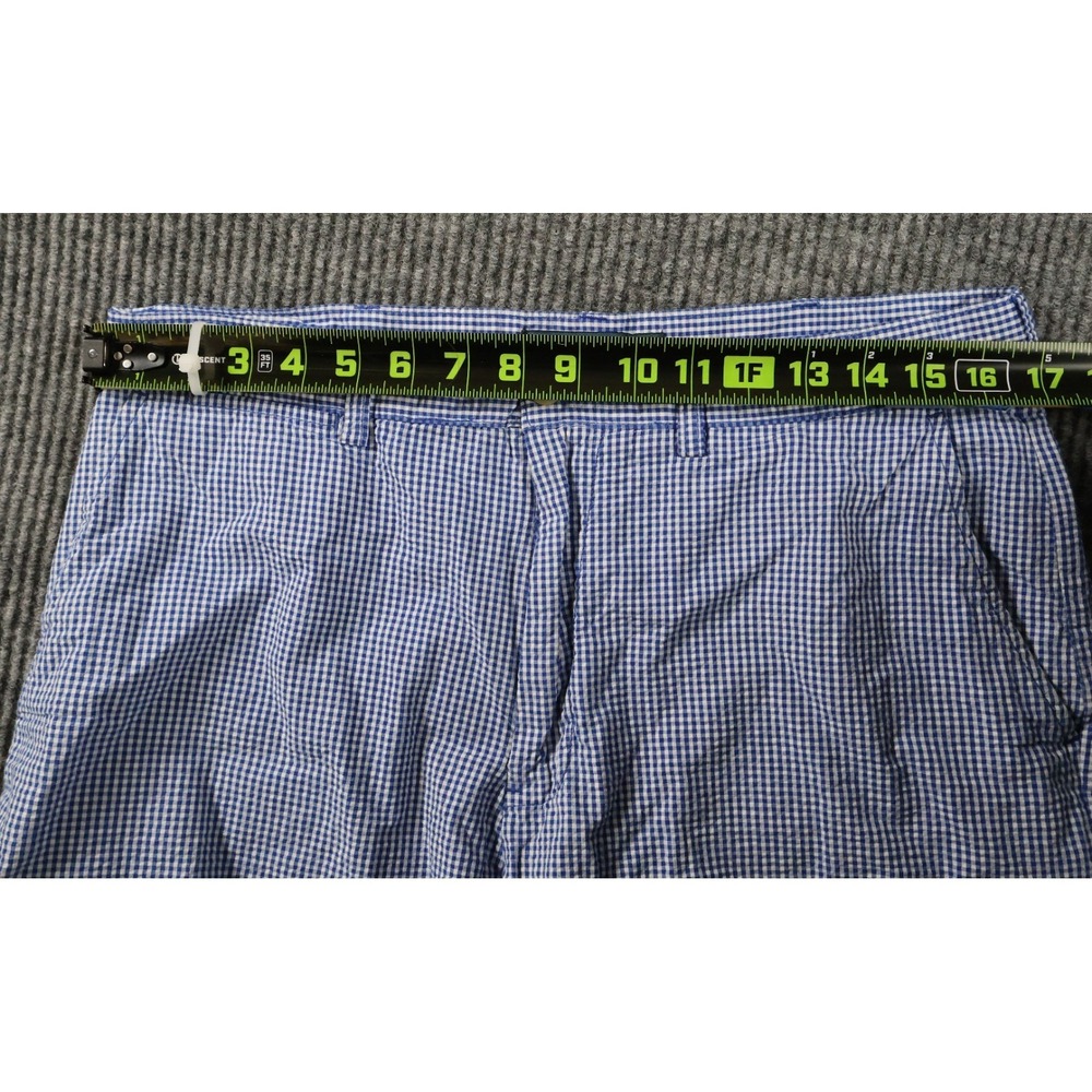 Polo Ralph Lauren Prospect Shorts Mens Size 34 Blue Gingham Seersucker Check Y2K - Picture 8 of 11